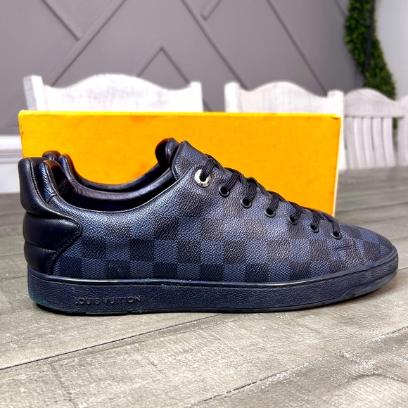 LOUIS VUITTON LV Damier Cobalt Frontrow Sneakers Lace Up Mens EU 9.5 US 10.5 Men - Picture 2 of 8